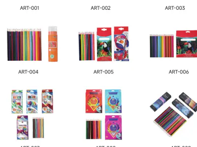 Finished OEM wooden pencils and color pencil range
