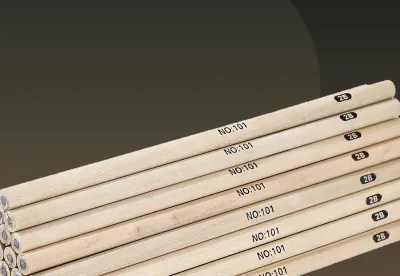 Unbranded natural blank wooden pencils before finishing